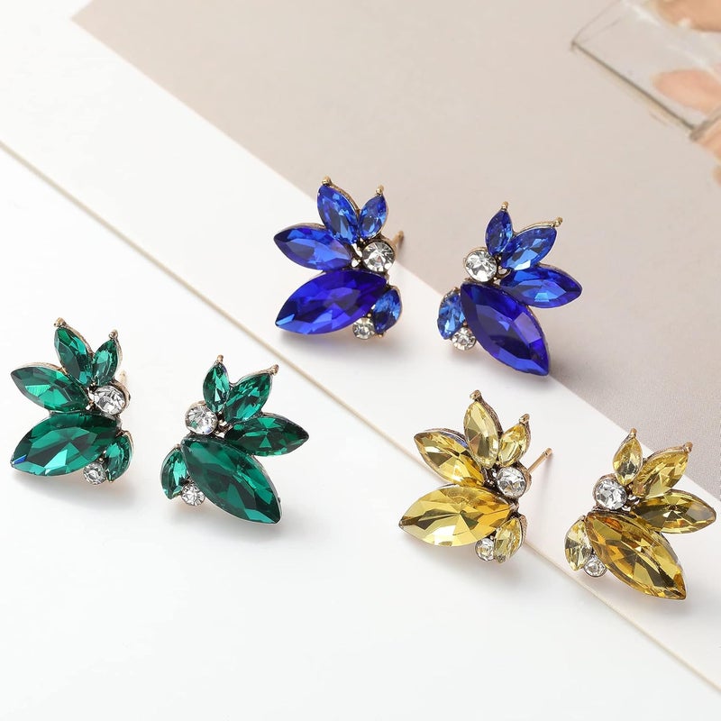 Spiritlele Sparkly Rhinestone Drop Earring Dainty Faux Crystal Earring Studs for Women Wedding Prom Party - Image 5